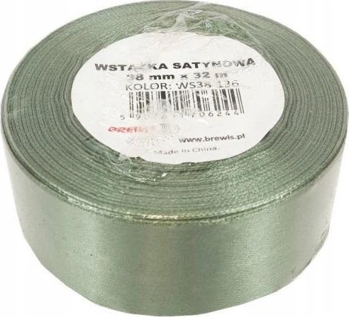 Wstążka satynowa khaki 38mm x 32m 1