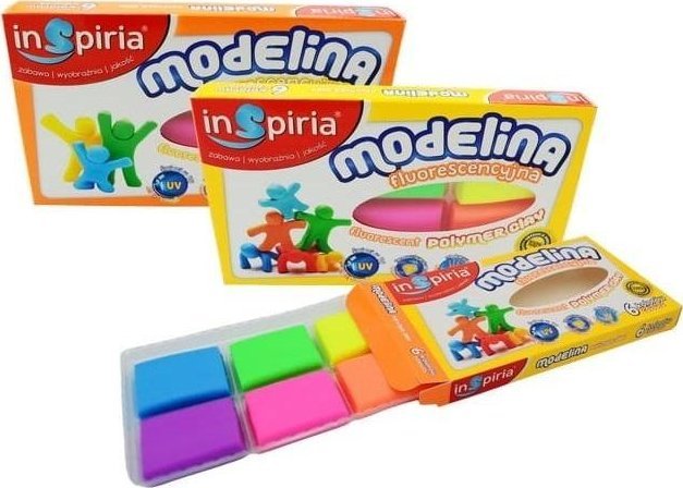 Modelina fluo 6 kolorów 1