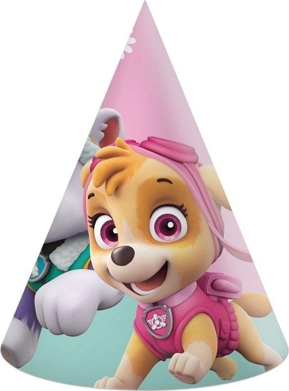 Czapeczki papierowe Paw Patrol Skye & Everest 6szt 1