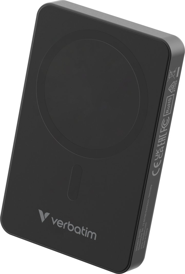 Verbatim, powerbank z �adowaniem bezprzewodowym, 5V, �adowanie telefonu, 32227, 10000mAh, Mocowanie magnetyczne, Czarny 1
