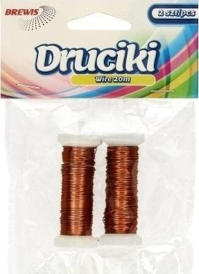 BREWIS Druciki florystyczne miedziane 20m 2szt 1