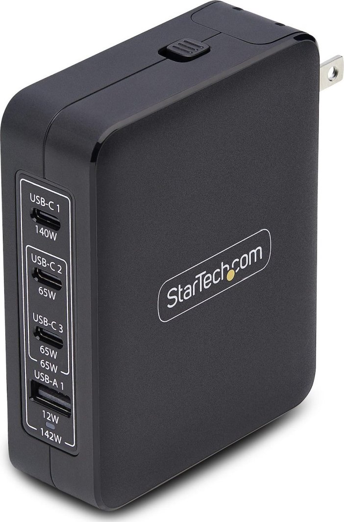 STARTECH.COM 140W USB-C-Wandladeger�t 3x USB-C/1x USB-A PD 3.1 Internationaler GaN-Ladeger�t fur MacBook/Dell XPS/Inspiron 1