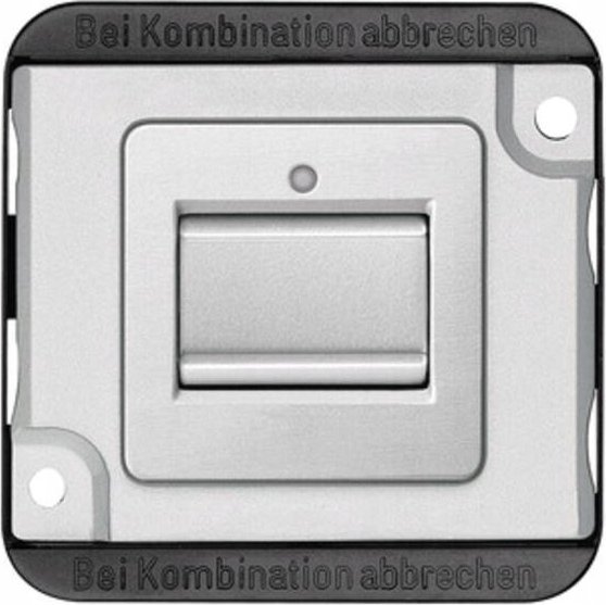 Schneider Electric off/toggle switch unit, 1-pole, 10 AX, AC 250 V, matt silver, PANZER, pcs 1