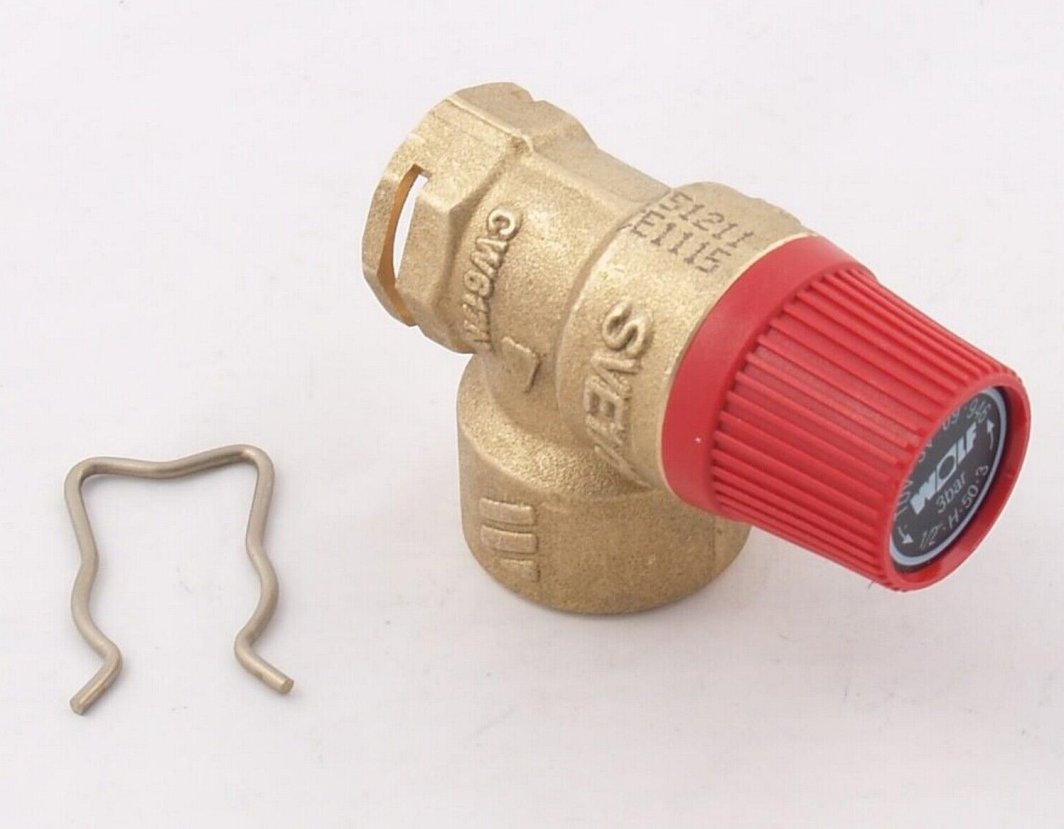 Wolf ET safety valve 3 bar with clamp 1