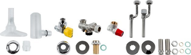 Wolf connection set for flush-mounted installation with thermal fuse and KFE, for combination 1