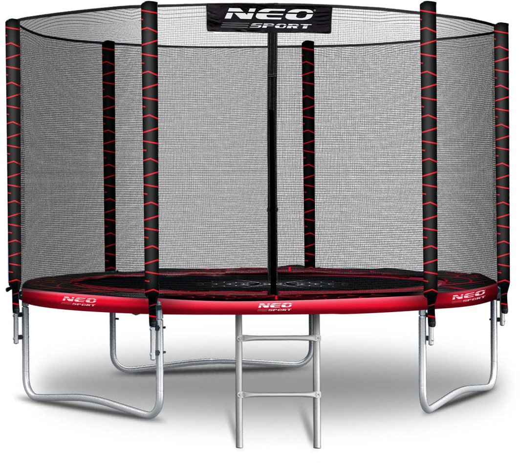 Neo-Sport Trampolina ogrodowa 10ft/312cm z siatką zewnętrzną i drabinką 1