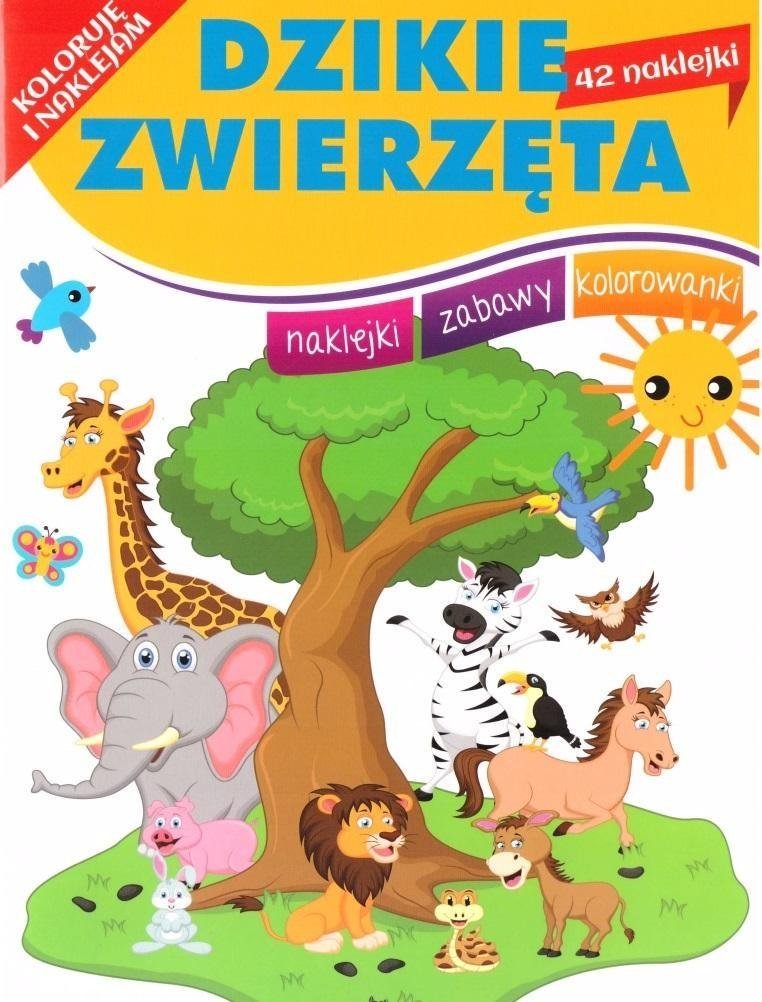 Koloruję i naklejam. Dzikie zwierzęta EDUKAMP