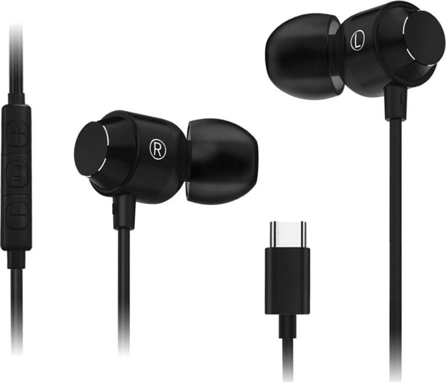 Słuchawki przewodowe douszne USB Typ-C MAG-C Airbass (czarny) 1