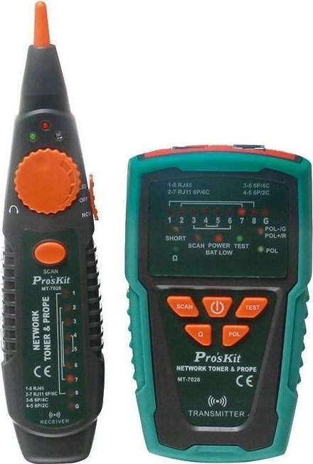 Kompiuterinio tinklo kabeliu testeris su zondu Pro'sKit 1