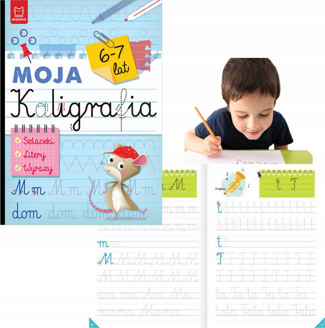 Moja kaligrafia Szlaczki Litery Wyrazy 6-7l 41185