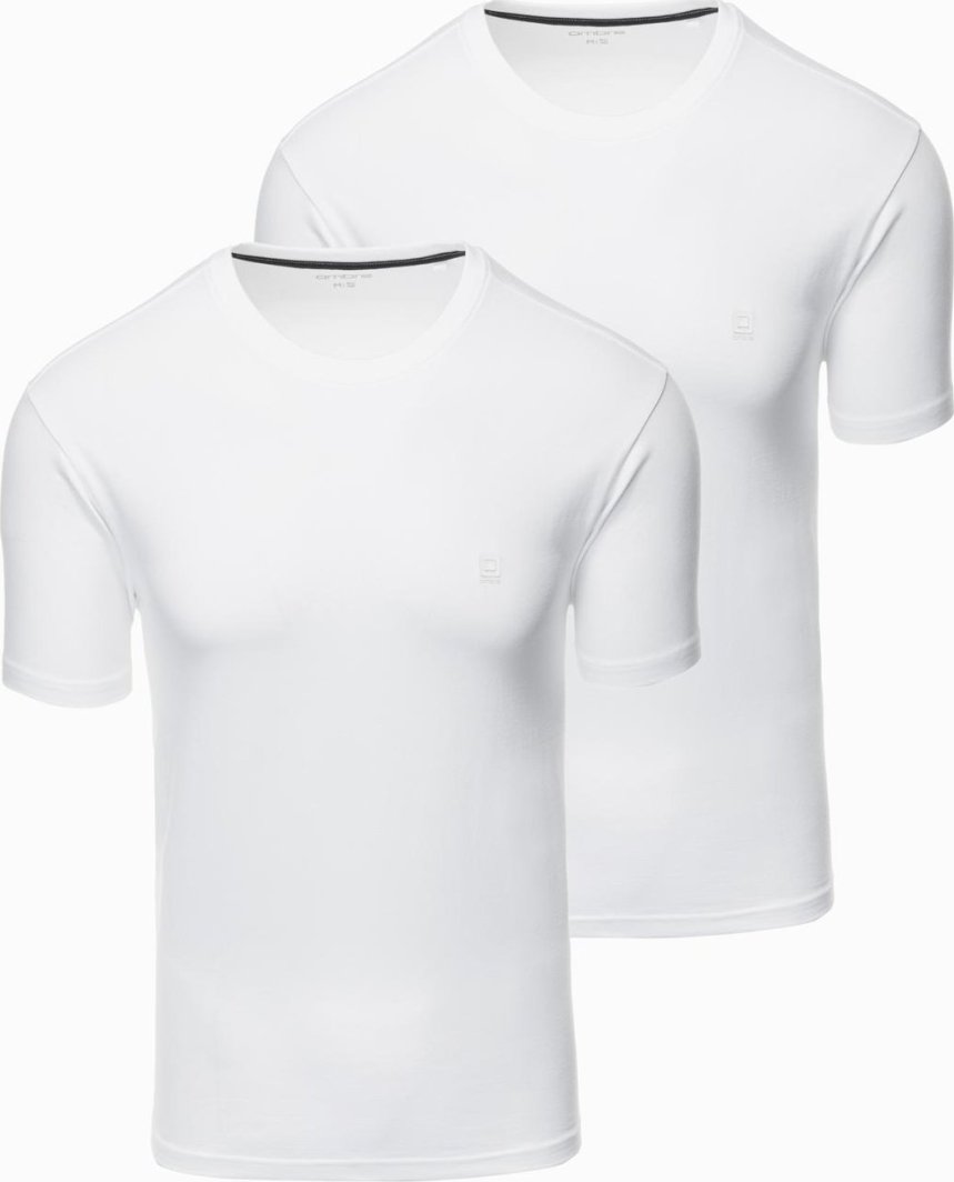 Zestaw męskich t-shirtów z okrągłym dekoltem - biała V4 Z101 M 1