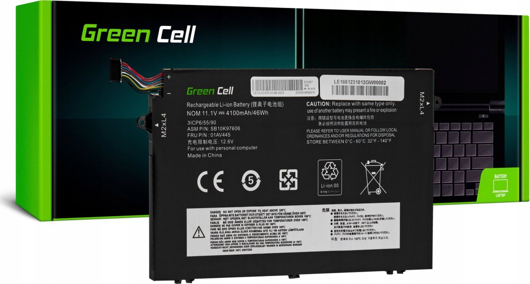 Green Cell battery L17L3P51 11.1V 4100mA 1