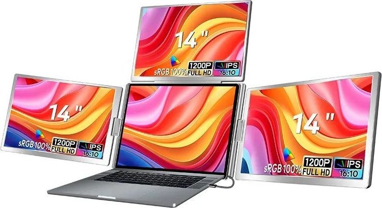 Extralink Smart Life S780 14" | Przenośne monitory do laptopa | 3 monitory, IPS, 1920x1200 1
