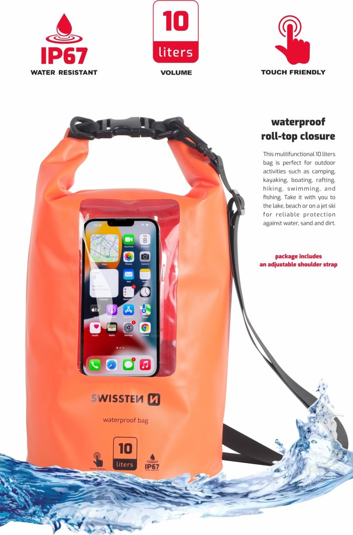 Swissten Waterproof Universal Phone Case 10L 1
