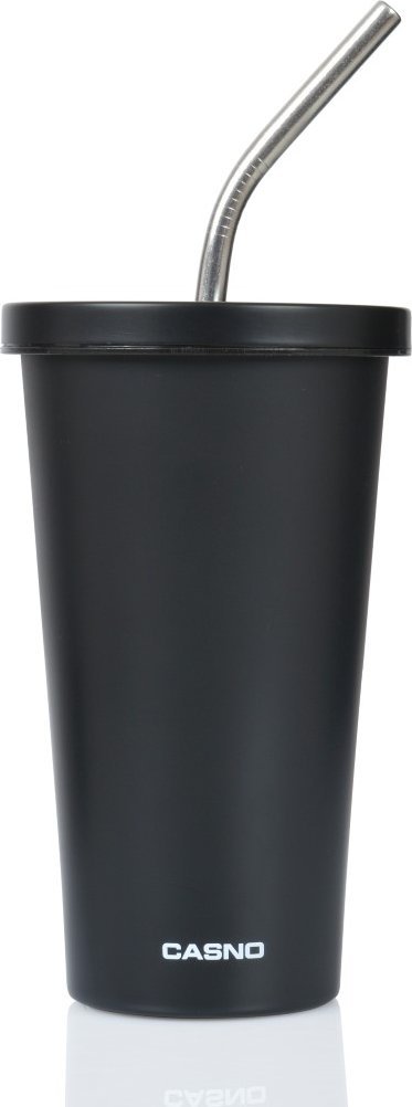 Kubek termiczny ze słomką Casno Gloomy 510 ml czarny 1