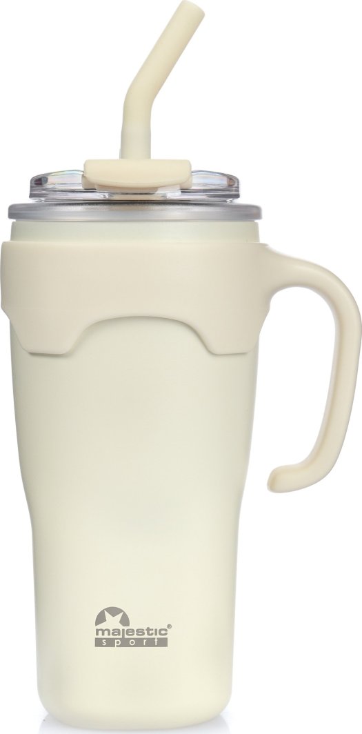 Kubek termiczny ze słomką Majestic Sport Jelly 650 ml biały 1