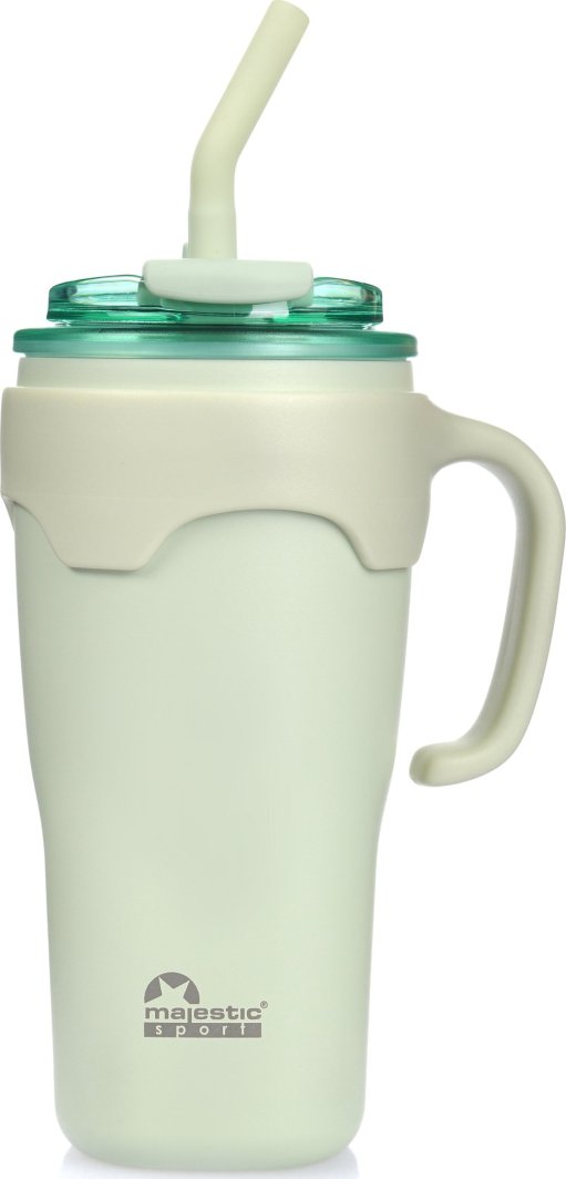 Kubek termiczny ze słomką Majestic Sport Jelly 650 ml zielony 1