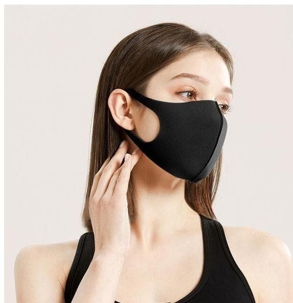 Mocco Textile two-layer reusable masks M size Black 1