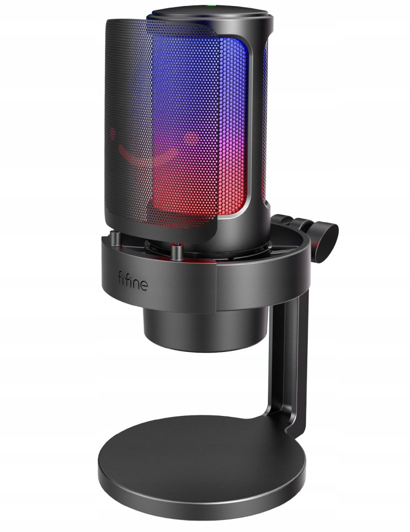 Mikrofon pojemnościowy studyjny Fifine A8 AMPLIGAME USB RGB PnP gamingowy 1