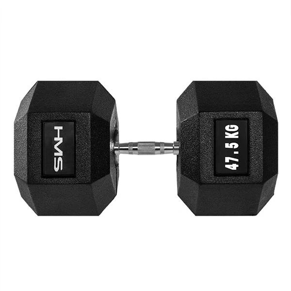 HMS ‎‎Hantel Hex Pro gumowany 1 x 47.5 kg 1