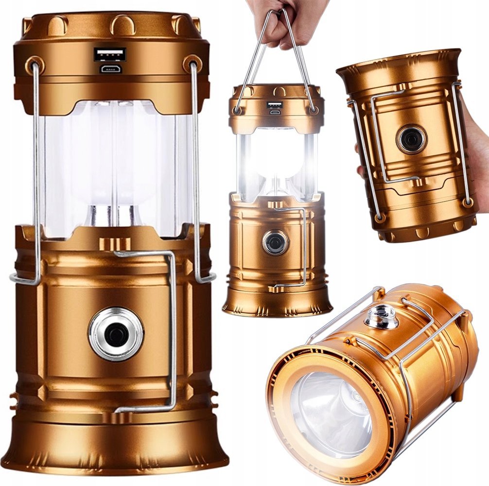 LAMPA KEMPINGOWA SOLARNA LED USB POWERBANK LATARKA 1