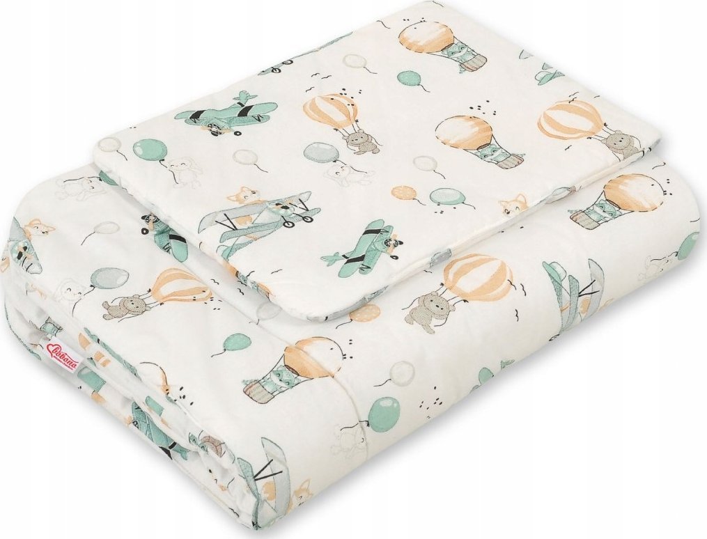 Komplet pościeli dla niemowląt z wypełnieniem 2-cz 75x100cm NEWBORN - sky adventure 1