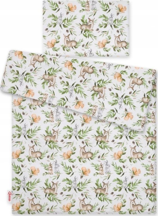 Pościel dla dzieci 2-częściowa bawełniana 120x90 cm - woodland green 1