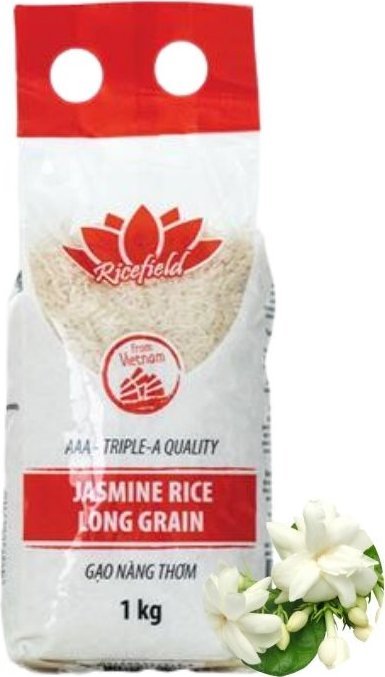 Ryż jaśminowy biały wietnamski długoziarnisty sypki kwiatowy Ricefied 1kg 1