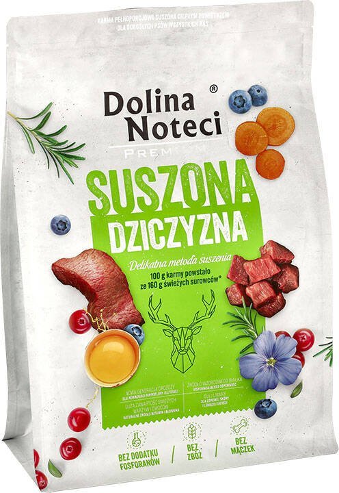 Karma suszona dla psa Dolina Noteci Premium dziczyzna 3 kg 1