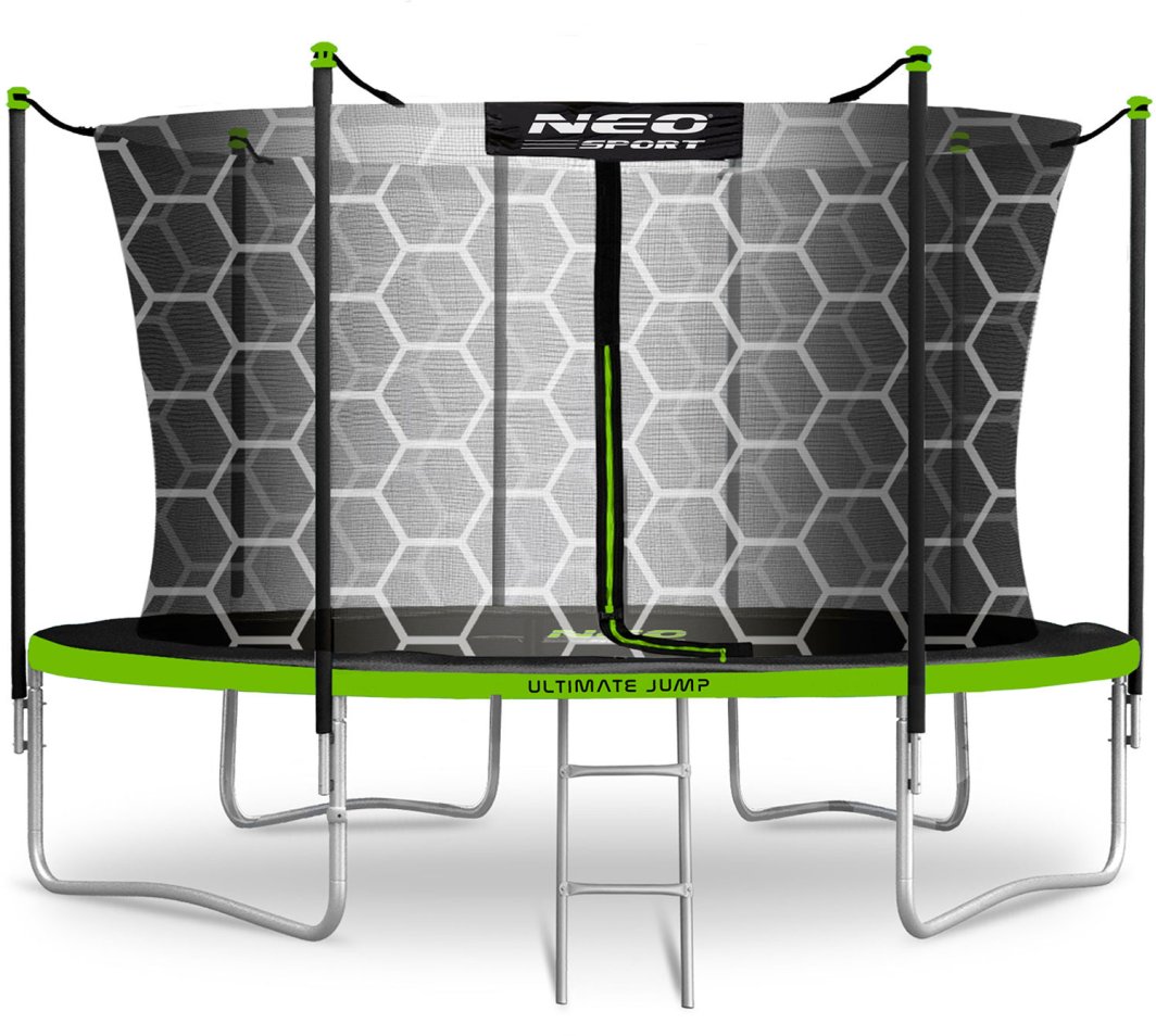NeoSport Trampolina ogrodowa 13ft/404cm z siatką wewnętrzną i drabinką 1