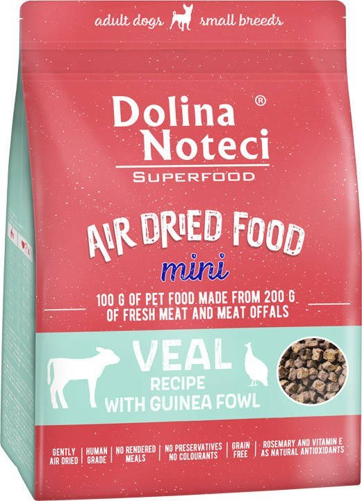 Dolina Noteci Superfood MINI danie z cielęciny z perliczką karma suszona dla psa 1 kg 1