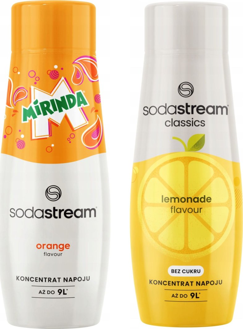 SODASTREAM Zestaw Koncentratów do Saturatora 2x Syrop MIRINDA + LEMONIADA 1