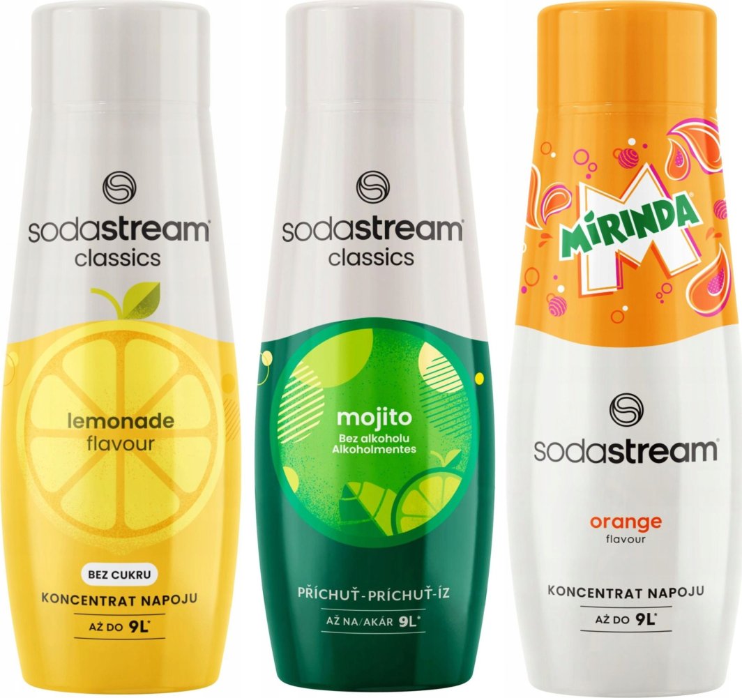 SODASTREAM Mirinda + Lemonade + Mojito syropy do saturatora 3 szt. 1