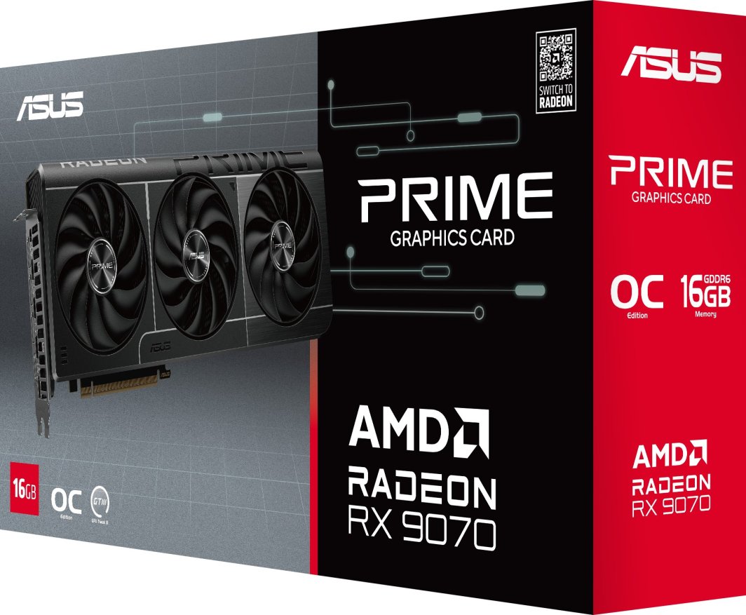 Asus Prime Radeon RX 9070 OC 16GB GDDR6 (PRIME-RX9070-O16G