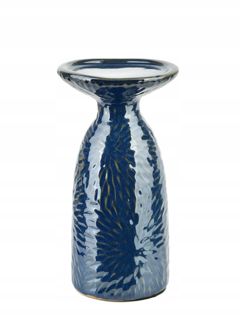 YARINE BLUE Świecznik 11x10x20cm 1