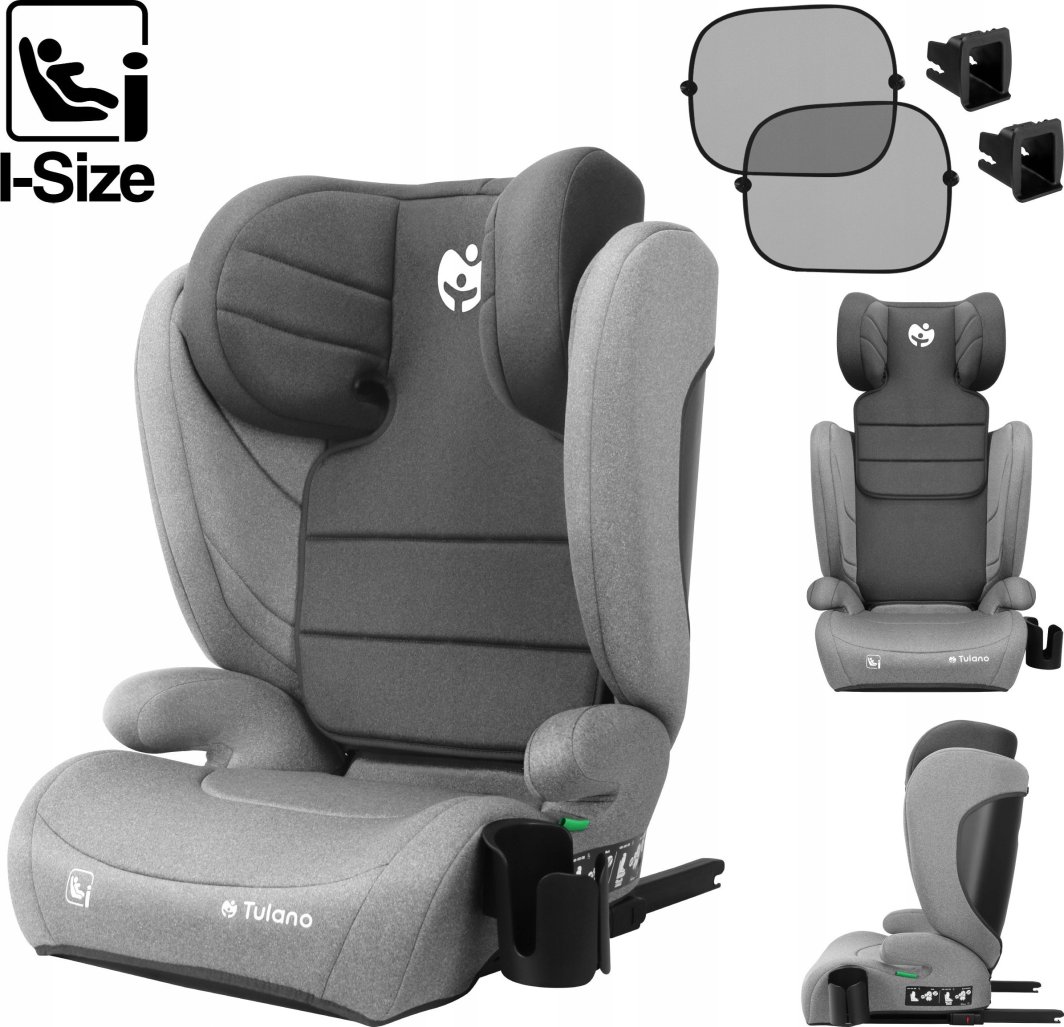 Fotelik Samochodowy Dla Dzieci Tulano Joy 35 Grey 100-150Cm Isofix I-Size 1