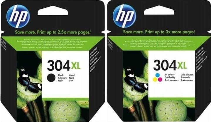 Tusz HP 304XL N9K07AE 7ml + N9K08AE 5,5ml CMYK Oryginał komplet 1