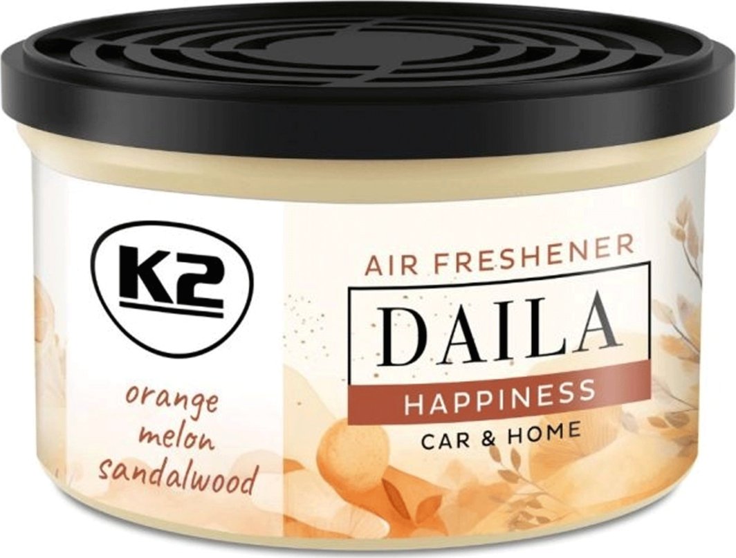 K2 DAILA HAPPINESS Zapach w Puszce do Auta Samochodu do Domu Pomarańcza 1