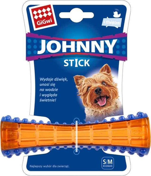 Gigwi Johnny Stick piszczałka dla psa kolor niebiesko-pomarańczowa 1