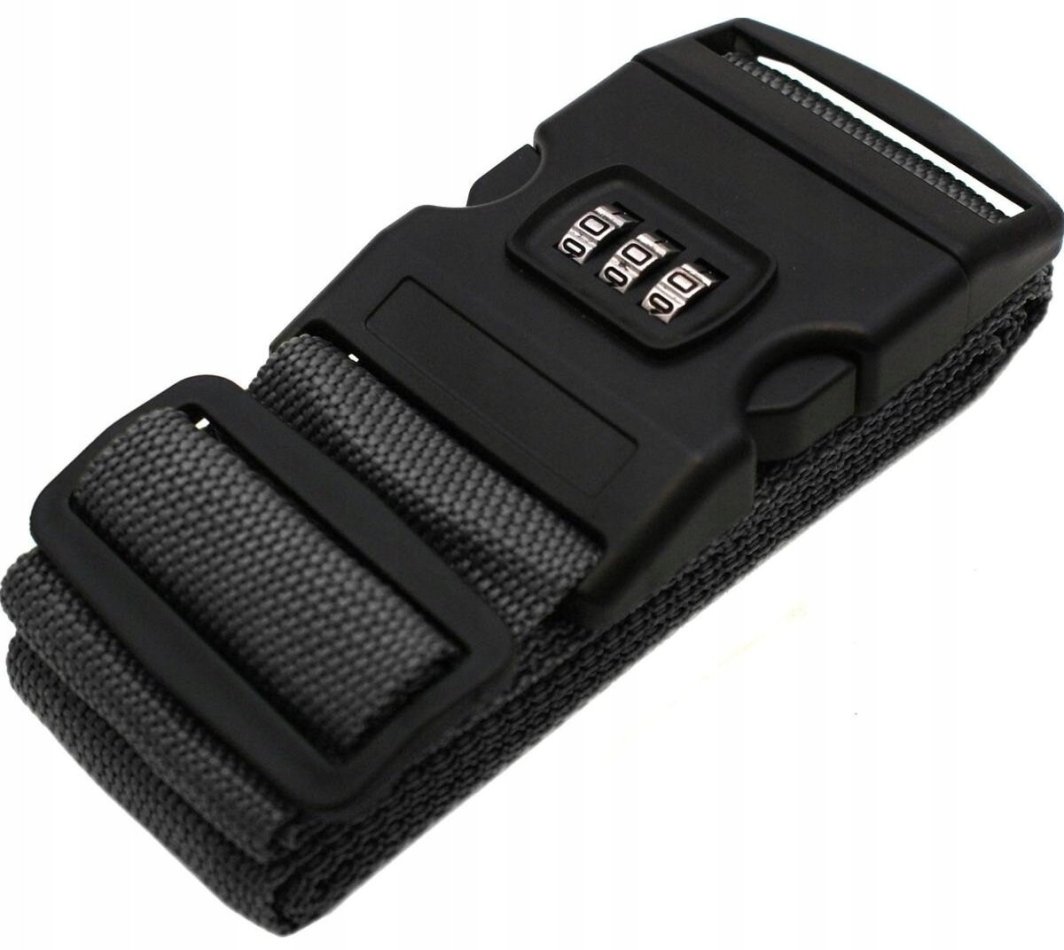 UNIWERSALNY PAS ZABEZPIECZAJĄCY DO WALIZKI SPINAJĄCY 180x5CM NA SZYFR PROWORLD SZARY 1