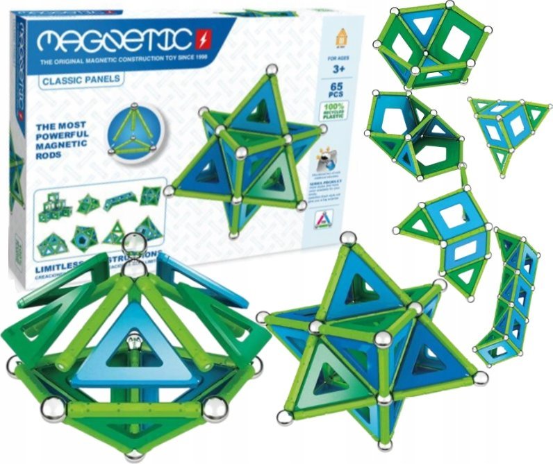 Klocki magnetyczne 65 elementów 101703 1