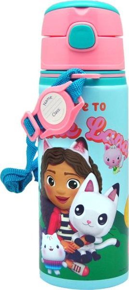 Bidon aluminiowy z uchwytem 600ml Koci Domek Gabi. Gabby's Dollhouse GD00010 Kids Euroswan butelka na wodę 1