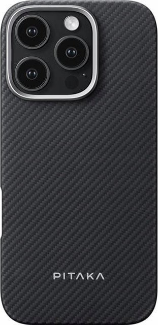 Pitaka Ultra-Slim Case, Black/Grey Twill - iPhone 16 Pro Max 1