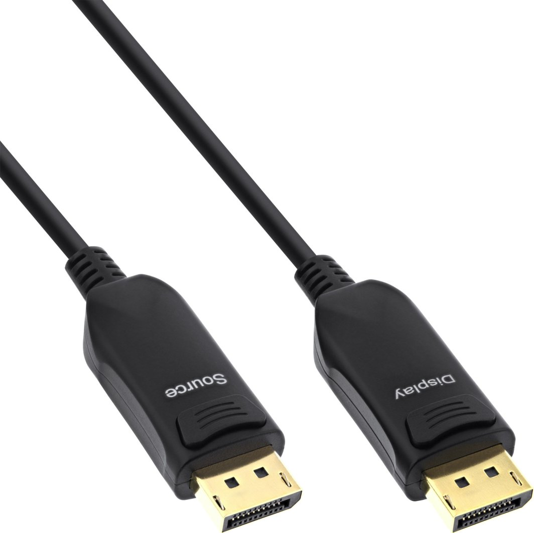 InLine® DisplayPort 2.1 AOC Kabel, UHBR, schwarz, 10m 1