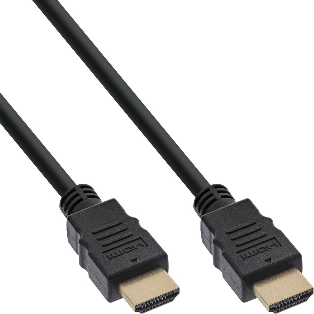 InLine® HDMI Kabel, HDMI-High Speed mit Ethernet, St/St, schwarz, 1,5m 1