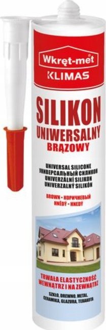 SILIKON UNIWERSALNY SUN-310-BR KARTUSZ 310&nbsp;ml BRĄZOWY WKRĘT-MET KLIMAS 1