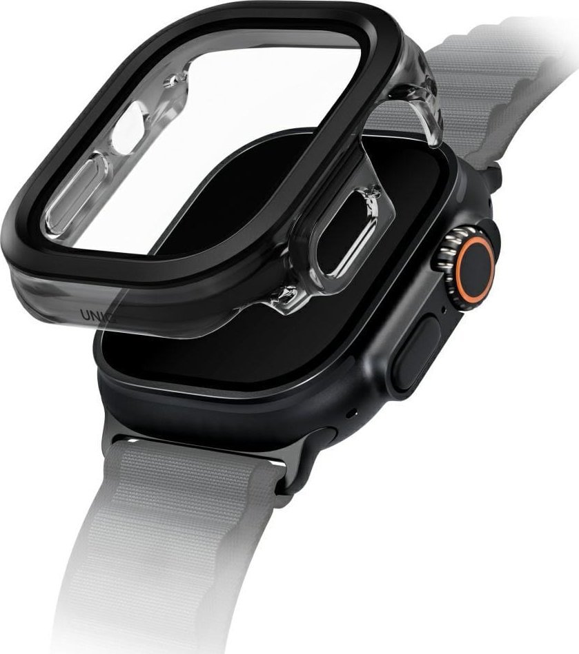 Etui UNIQ Voute do Apple Watch Ultra     49mm szkło hartowane czarny 1