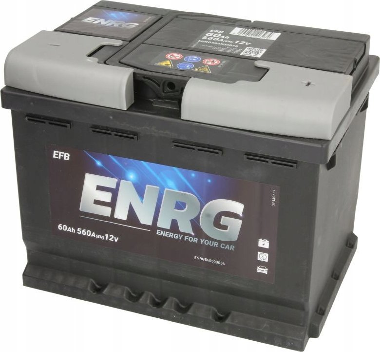 Akumulator ENRG 12V 60Ah/560A START&STOP EFB (P+ biegun standardowy) 242x175x190 B13 - stopka o wysokości 10 5 mm (efb/rozruchowy) 1