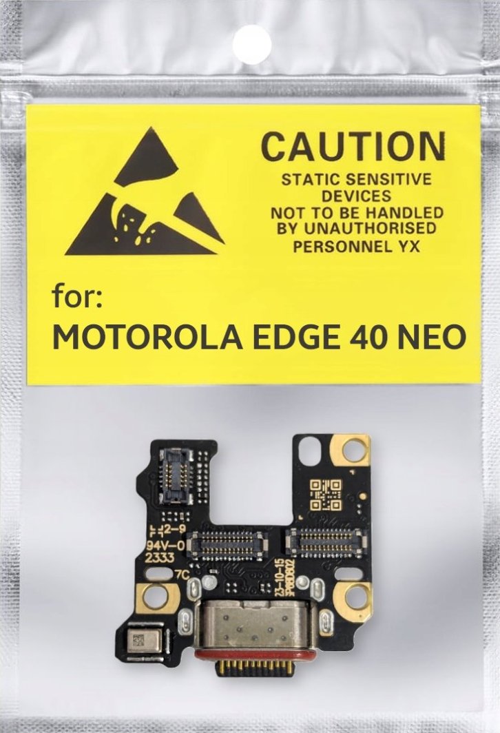 ORYGINAŁ OEM PŁYTKA GNIAZDO ŁADOWANIA USB DO MOTOROLA EDGE 40 NEO XT2307-1 1