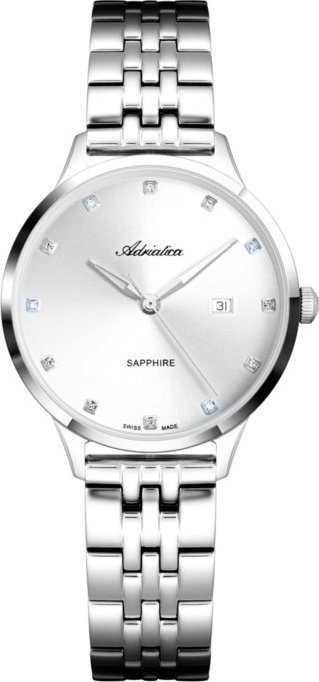 Zegarek damski Adriatica A3831.5143Q CYRKONIE srebrny 1